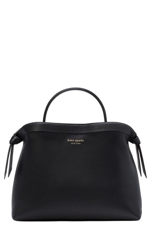 knott large leather tote in Black