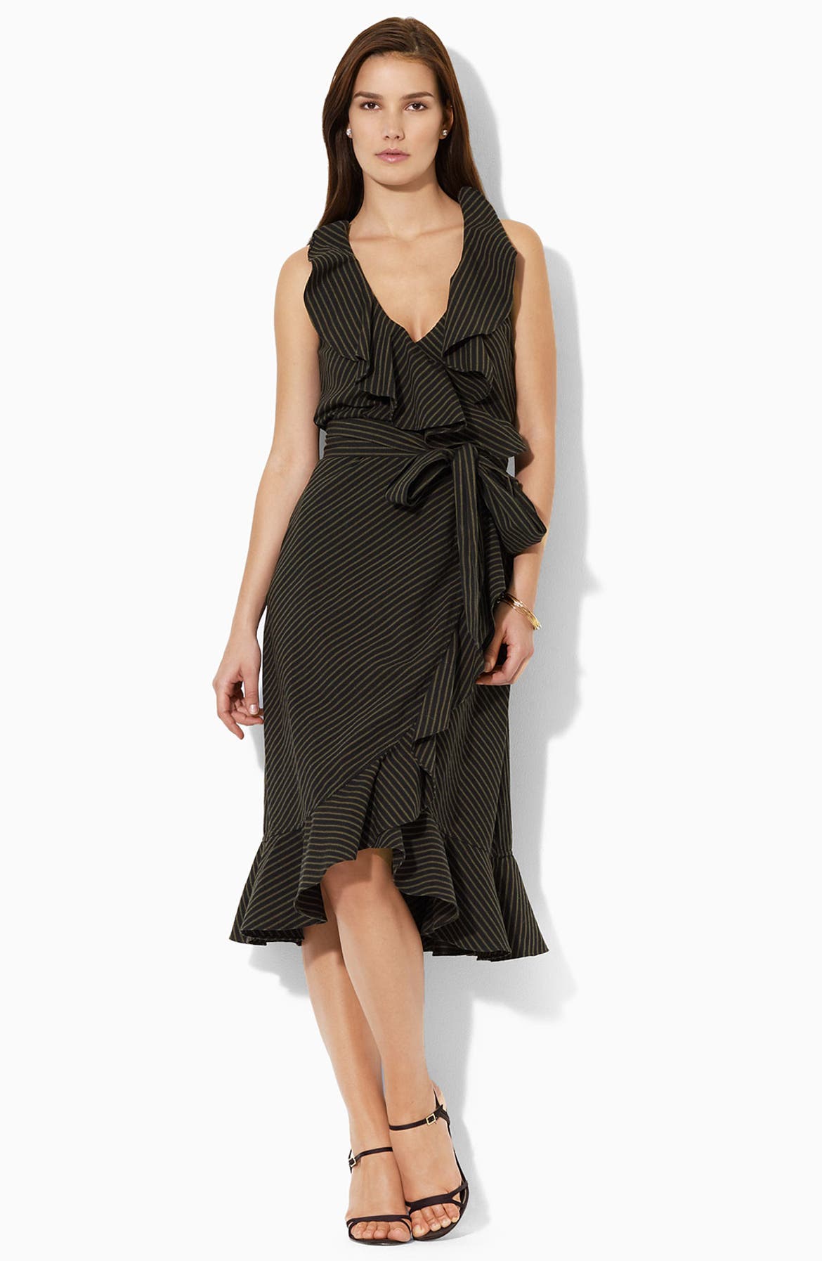 Lauren by Ralph Lauren Ruffle Wrap Dress | Nordstrom