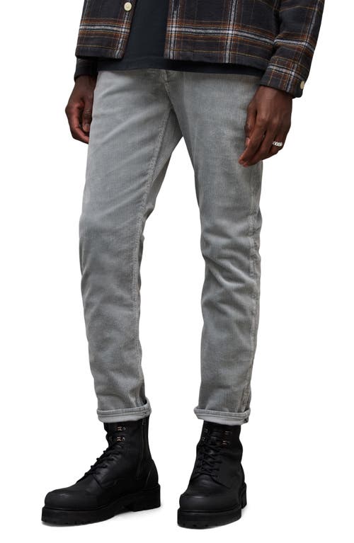 AllSaints Dean Crop Corduroy Pants Moon Grey at Nordstrom,