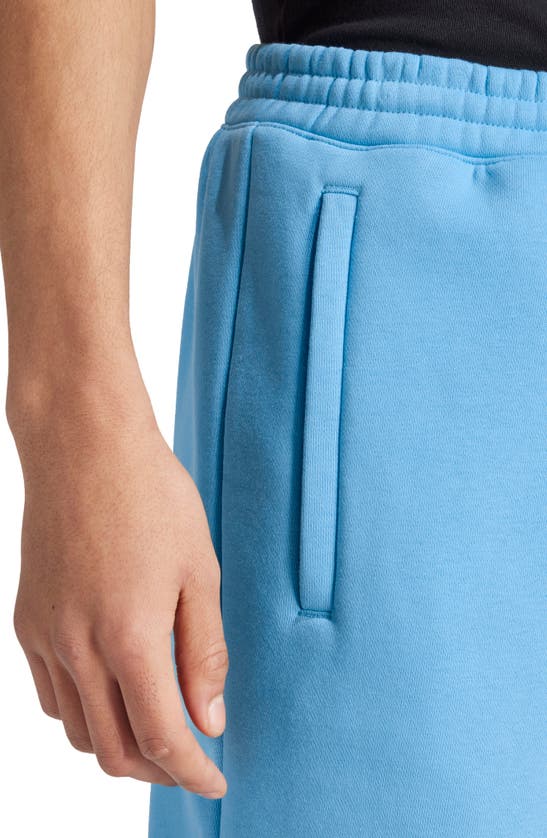 Shop Adidas Originals Trefoil Essentials Sweat Shorts In Semi Blue Burst