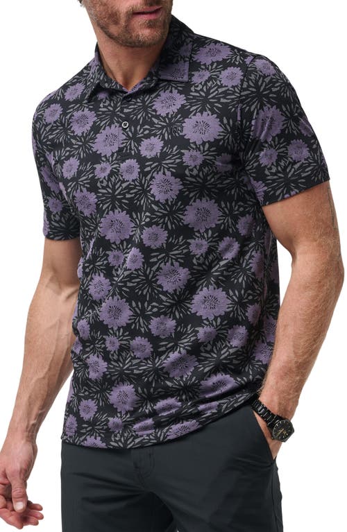 Shop Travismathew Not Happening Floral Piqué Polo In Black