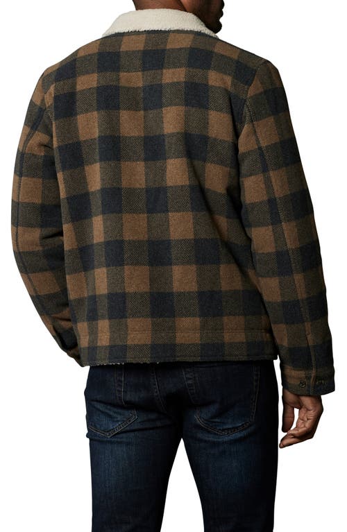 The Normal Brand Buffalo Plush Fleece Lined Jacket In Chestnut Buffalo