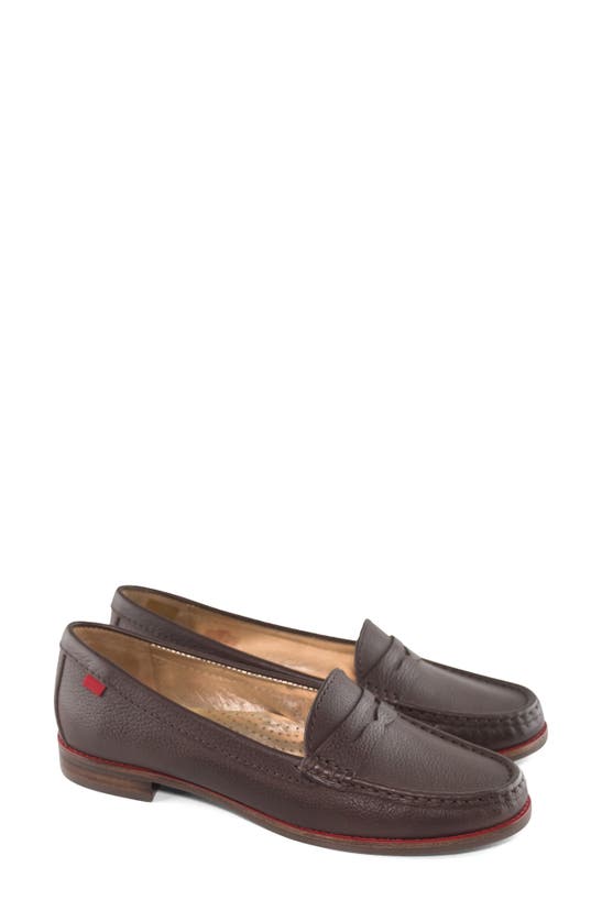 Marc Joseph New York East Village Penny Loafer In Brown Grainy
