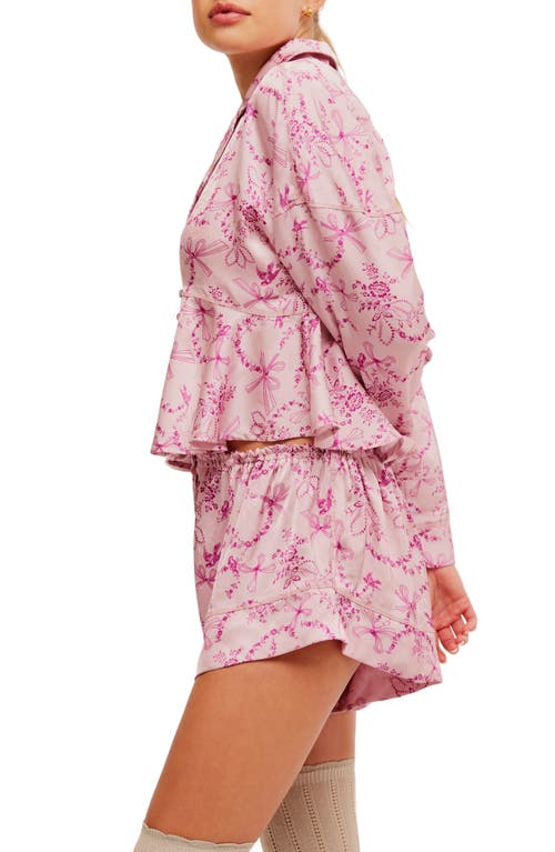 Shop Free People Beauty Sleep Short Pajamas In Blushing Combo