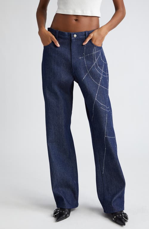 Anansi Web Detail Denim Jeans in Blue