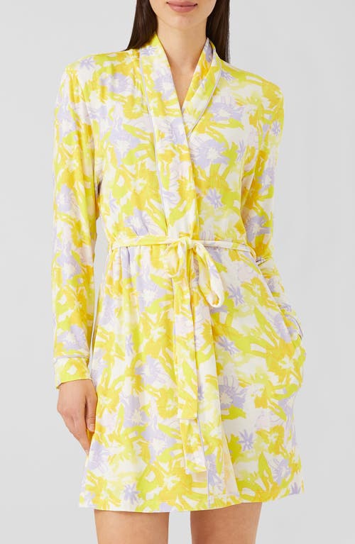 Shop Alivia Joey Print Robe In Painterly Petals