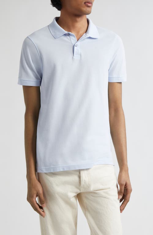 Sunspel Cotton Piqué Polo Light Blue at Nordstrom,