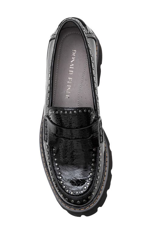 Shop Donald Pliner Massy Platform Penny Loafer In Black