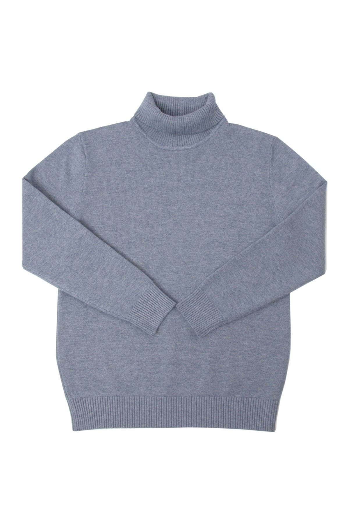X-ray Kids' Basic Turtleneck Sweater In Open Grey5