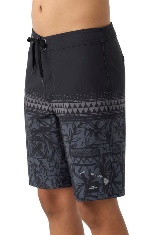 Shop O'neill Kids' Hyperfreak Heat Swim Trunks In Graphite