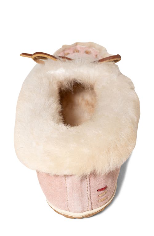 Shop Minnetonka Ultimate Genuine Shearling Slipper In Blush