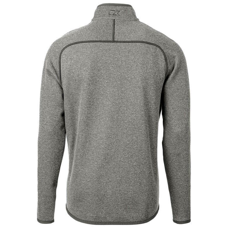 Shop Cutter & Buck Heather Gray Air Force Falcons Mainsail Sweater-knit Full-zip Jacket