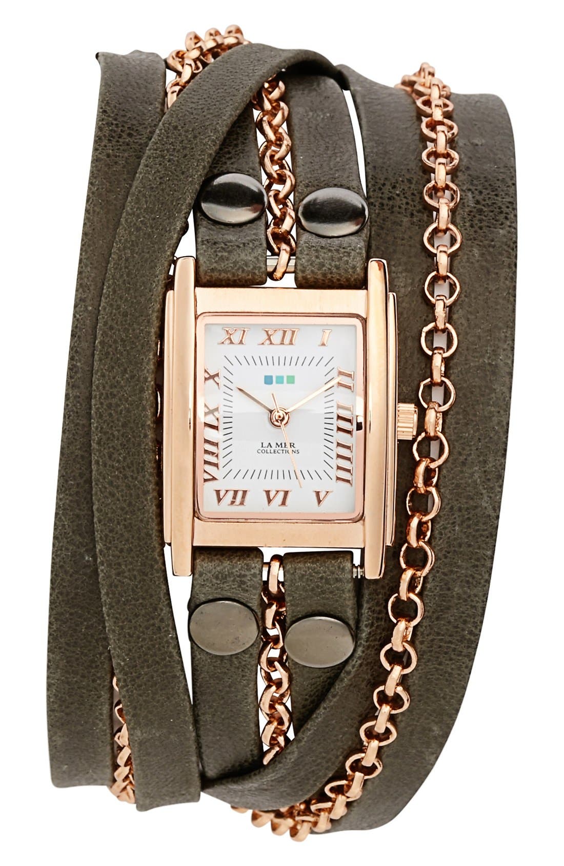 La Mer Collections 'Clifton' Square Wrap Watch, 22mm Nordstrom