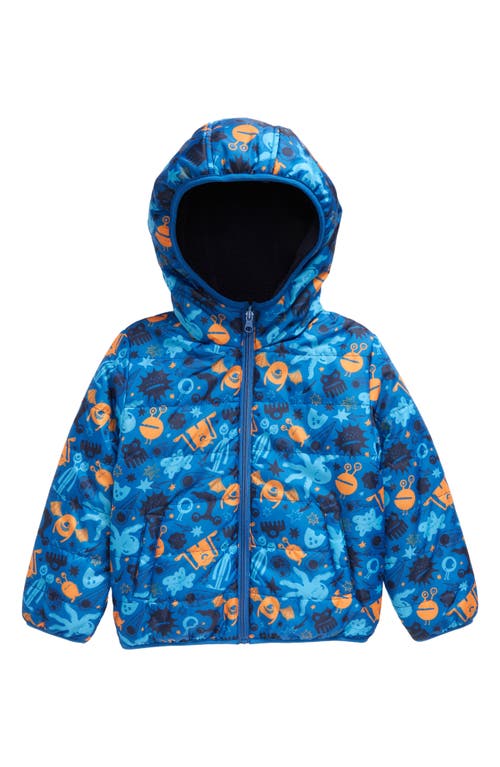 Tucker + Tate Kid's Reversible Hooded Fleece Jacket in Blue Nautical Weird Monsters