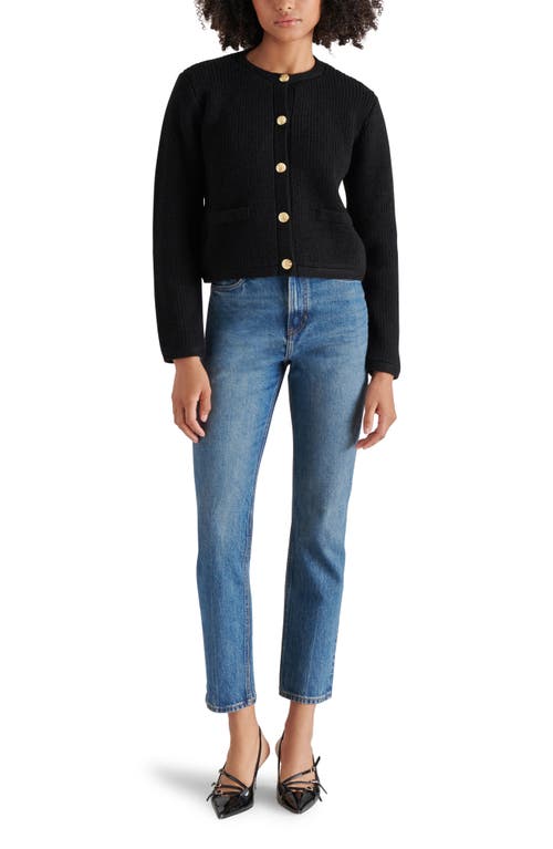 Shop Steve Madden Fantino Cardigan In Black