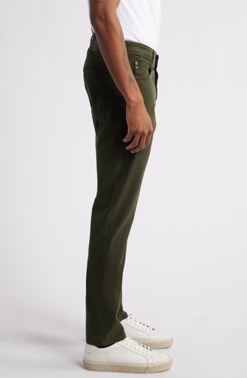 Ag Tellis Stretch Sateen Modern Slim Pants In Forest Mist