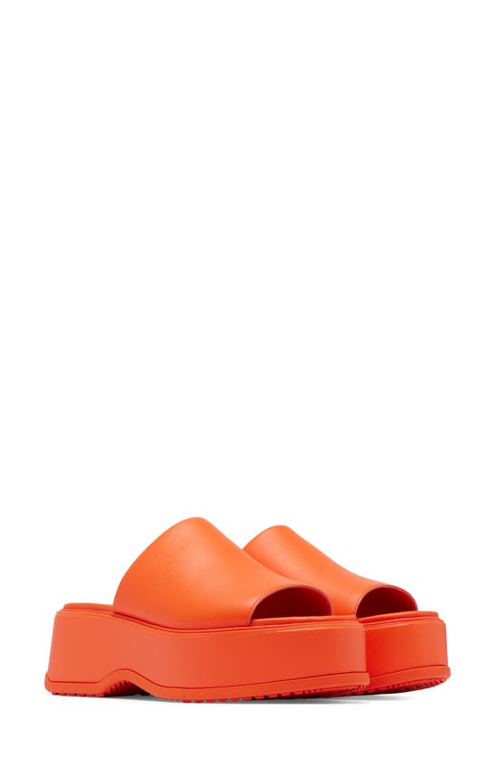 Shop Sorel Dayspring Platform Slide Sandal In Optimized Orange/ Optimized