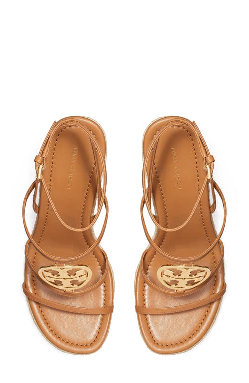 Shop Tory Burch Capri Miller Espadrille Wedge In Caramel Corn/gold