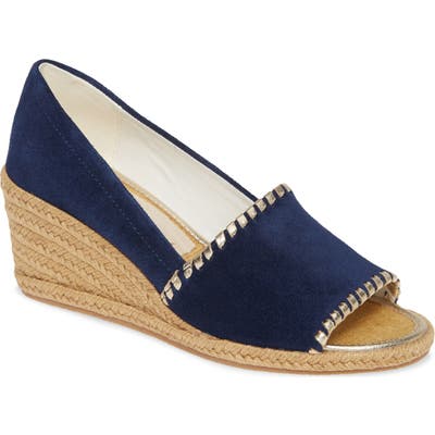 Jack Rogers Palmer Wedge Peep Toe Espadrille- Blue