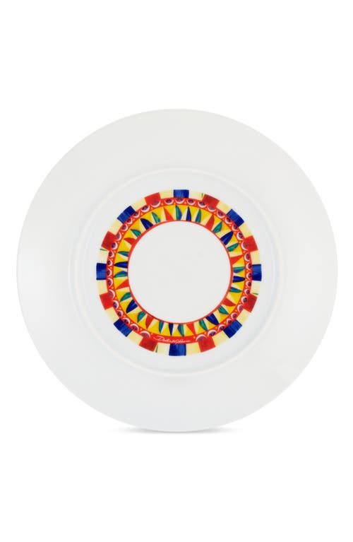 Dolce & Gabbana Dolce&gabbana Set Of 2 Carretto Lemon Porcelain Dinner Plates In Yellow