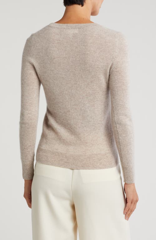 Nordstrom Crewneck Cashmere Sweater In Beige Hummus Heather