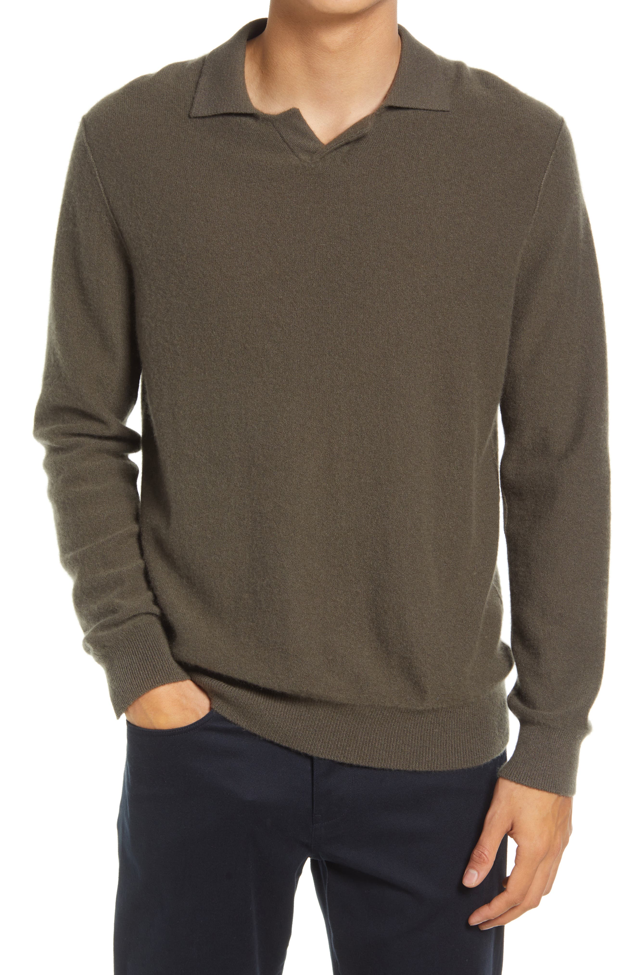 boiled cashmere polo sweater