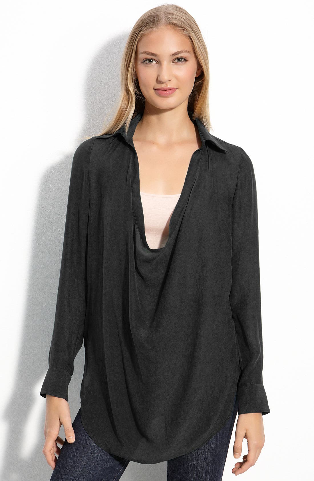 Haute Hippie Drape Neck Blouse Nordstrom