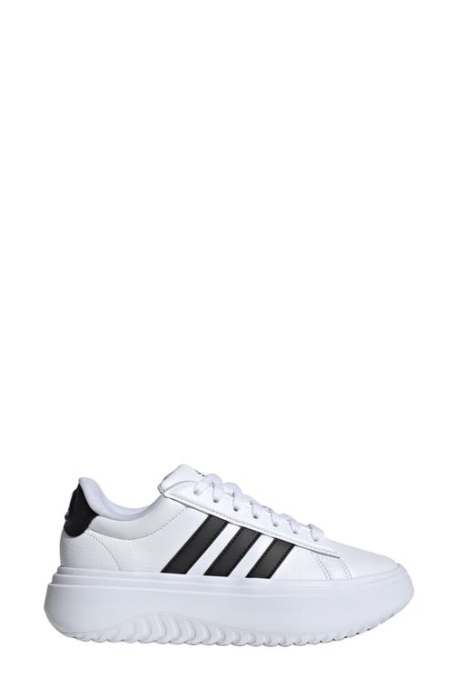Shop Adidas Originals Adidas Grand Platform Sneaker In White/black/black