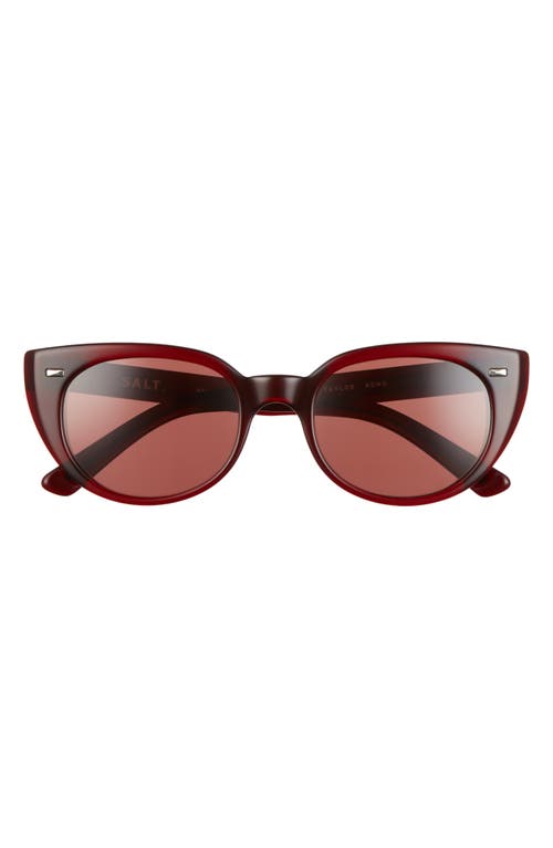Taylor 52mm Polarized Cat Eye Sunglasses in Redwood/Red