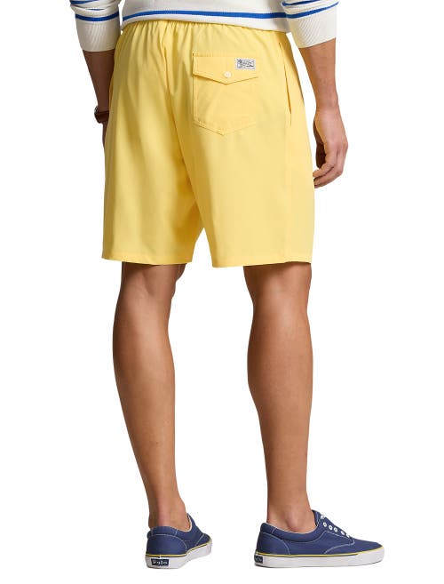 Shop Polo Ralph Lauren Traveler Swim Trunks In Oasis Yellow