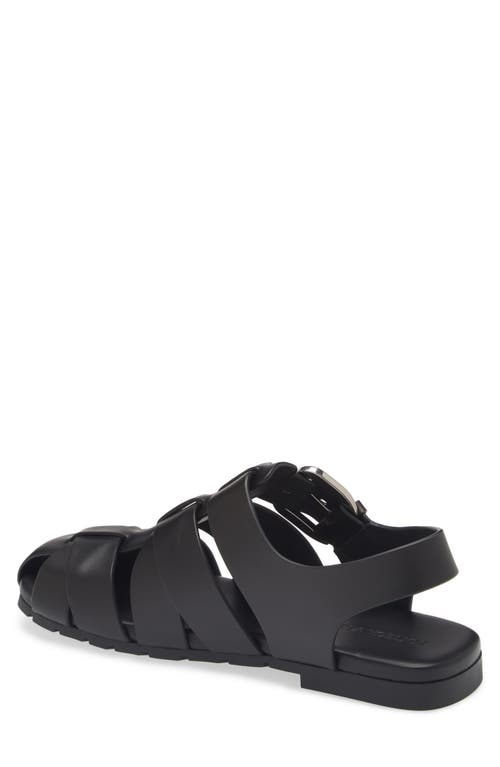 Shop Bottega Veneta Alfie Fisherman Sandal In Black