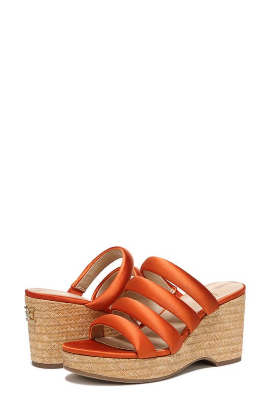 Sam Edelman Yuki Platform Wedge Sandal In Orange | ModeSens