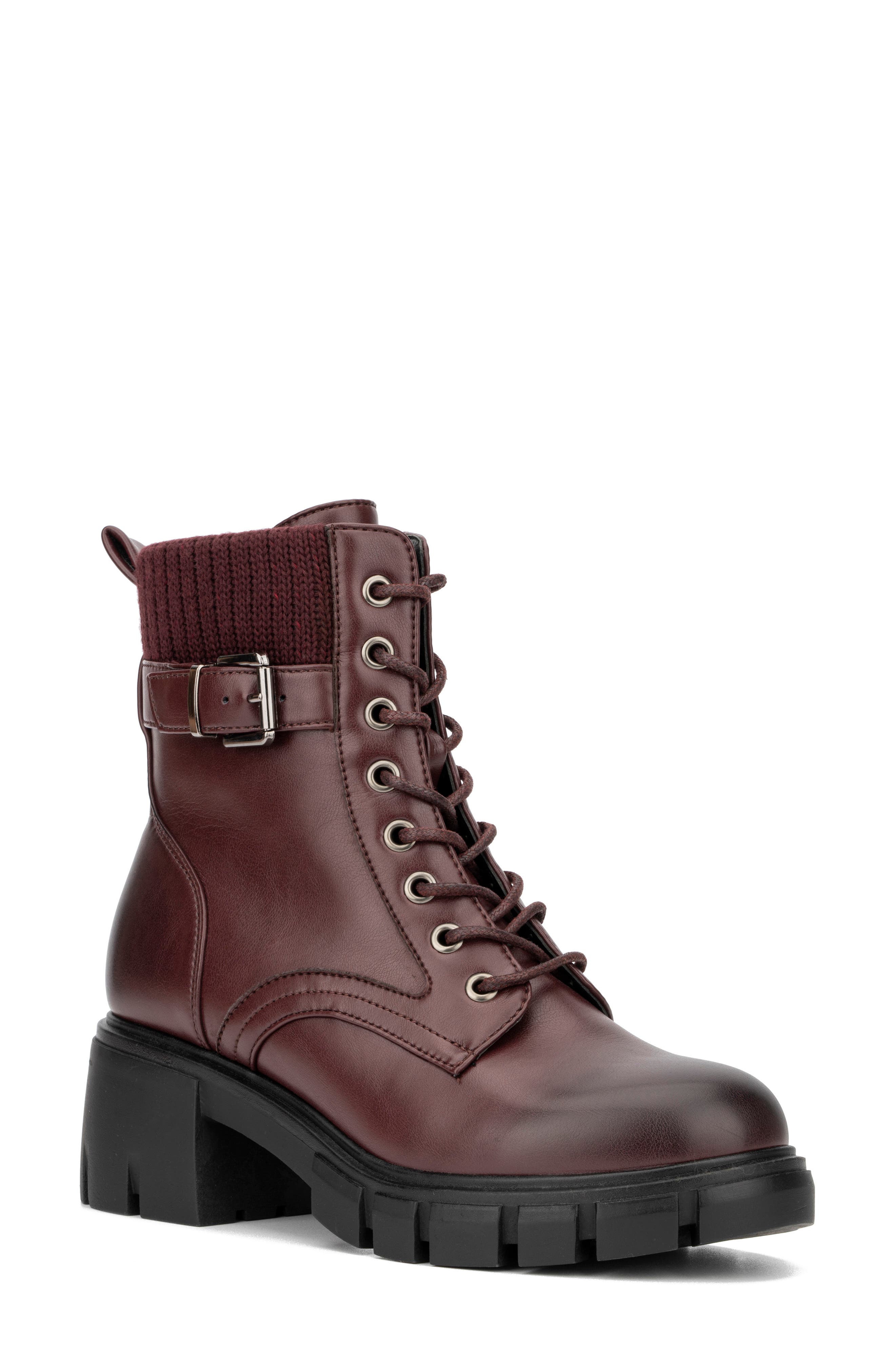 womens burgundy winter boots