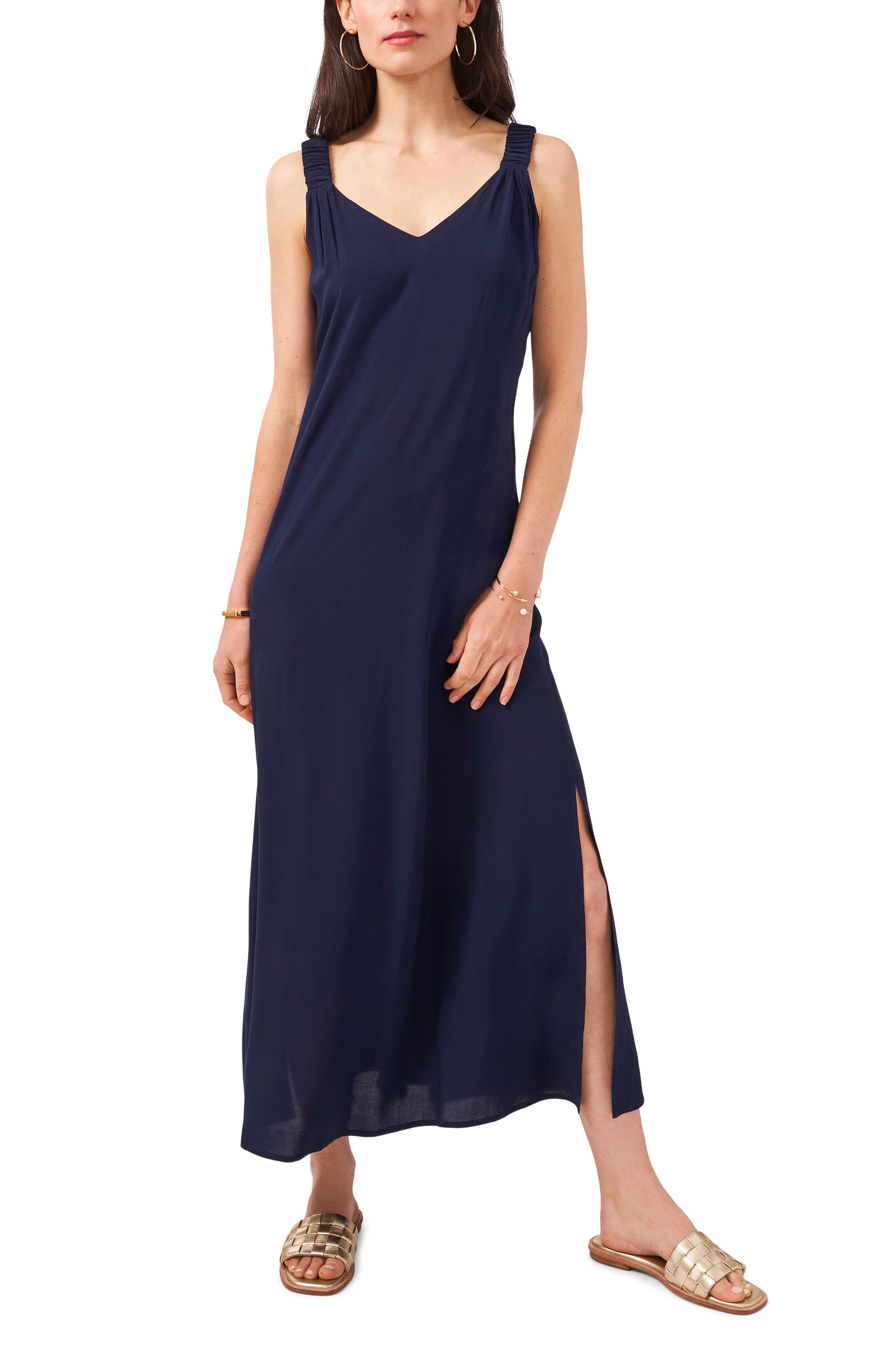 nordstrom navy blue long dress