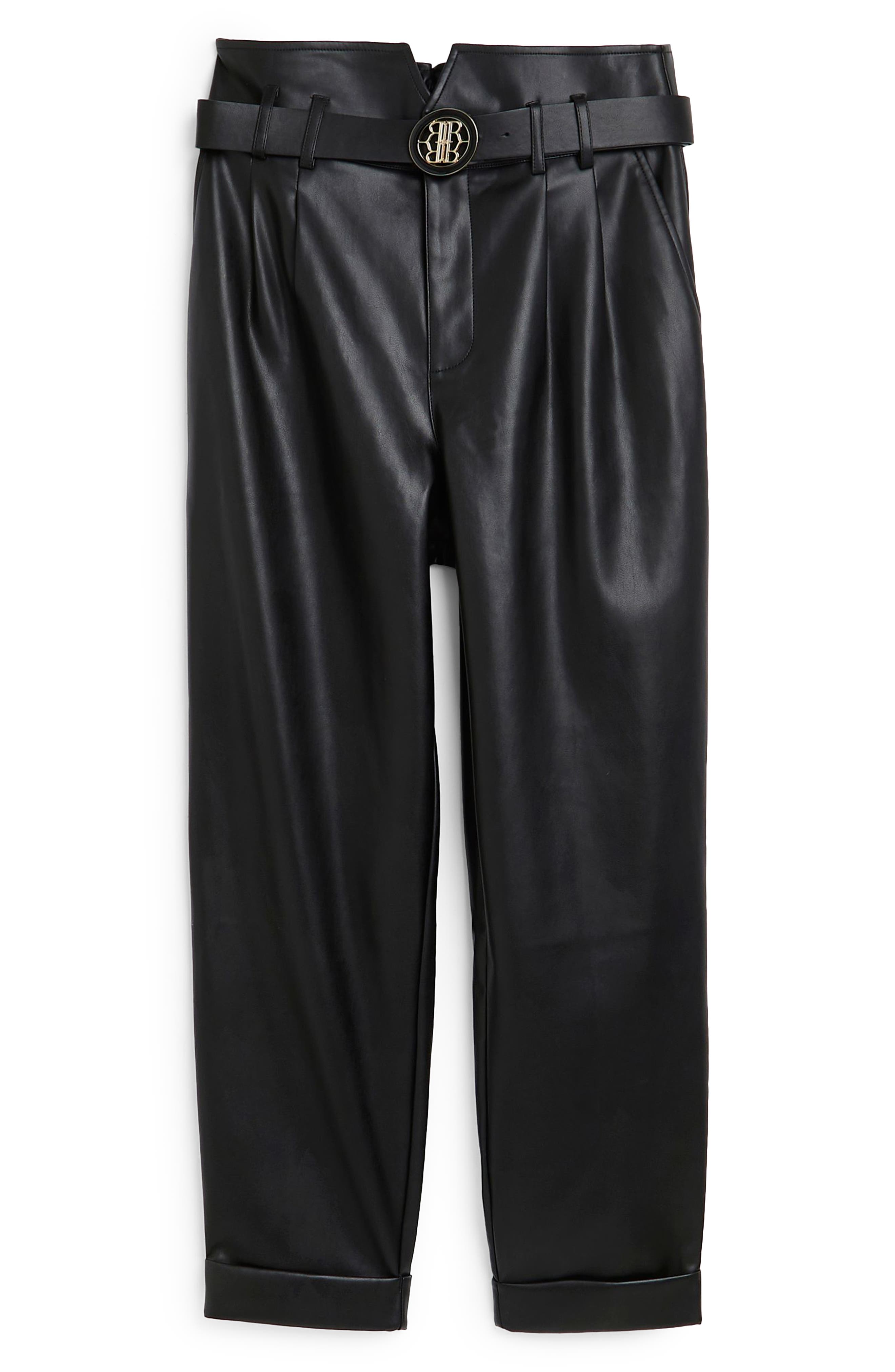 River Island Belted Faux Leather Peg 
