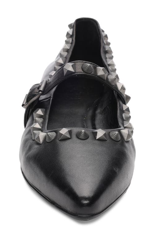 Shop Ash Beatnik Studded Mary Jane Flat In Black