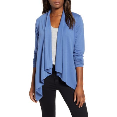 Bobeau Waterfall Cardigan, Blue