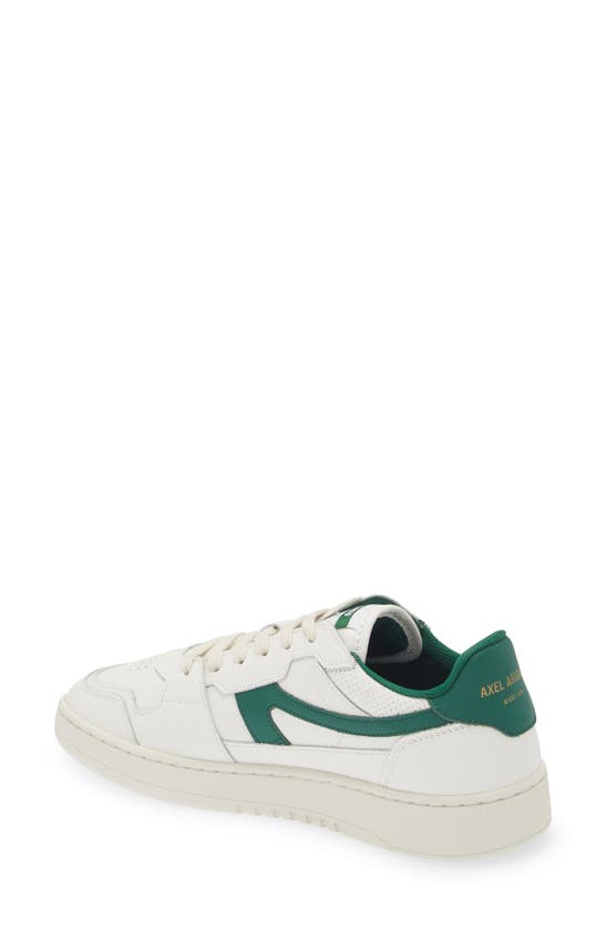 Axel Arigato Dice-a Panelled Leather And Suede Low-top Trainers In White /green