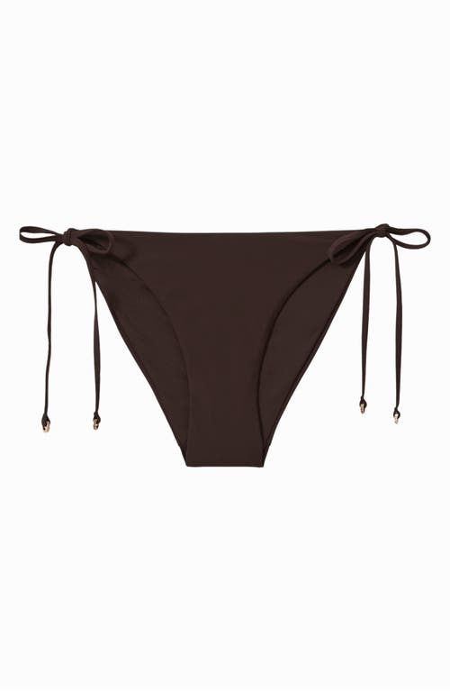 Reiss Riah String Bikini Bottom In Chocolate