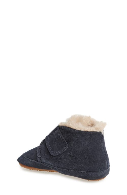 Old Soles Shloofy Faux Shearling Boot In Navy Suede