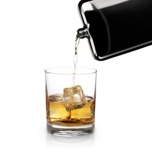 Viski Warren Gunmetal Black Flask In Black