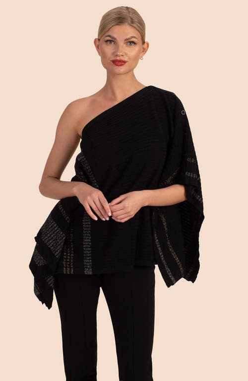 Trina Turk Chic Wool Wrap In Black Multi