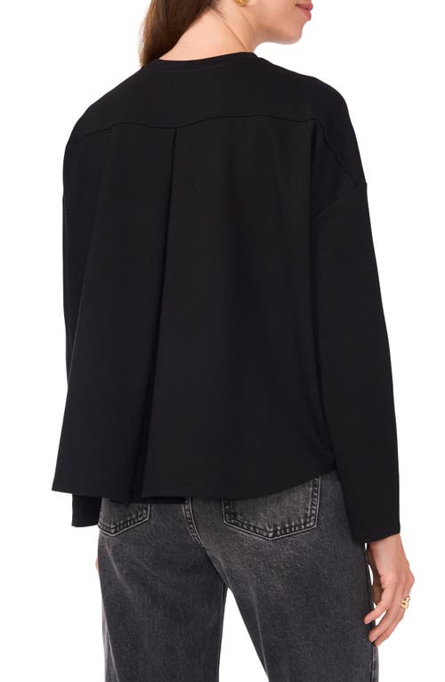 Shop Vince Camuto Drop Shoulder Sweatshirt In Rich Black