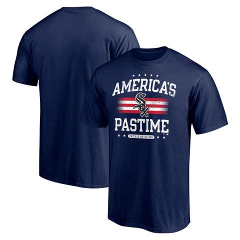 Men's Chicago White Sox Majestic Threads Navy Throwback Logo Tri-Blend  T-Shirt