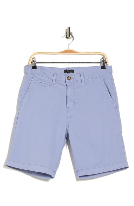 14th & Union Wallin Stretch Twill Chino Shorts In Purple Impress