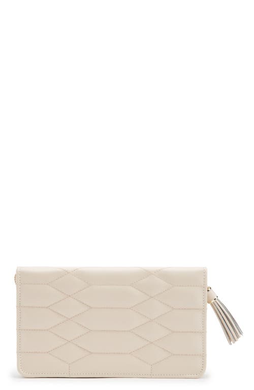 'Caroline' Quilted Jewelry Portfolio in Ivory