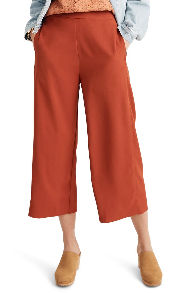 Madewell Huston Pull-On Crop Pants (Regular & Plus Size) | Nordstrom