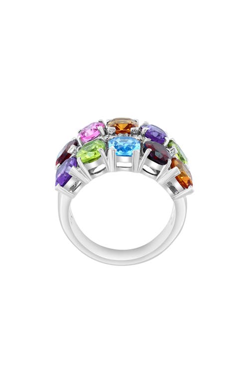 Shop Effy Sterling Silver Semiprecious Stone Ring In Blue/green/pink Multi