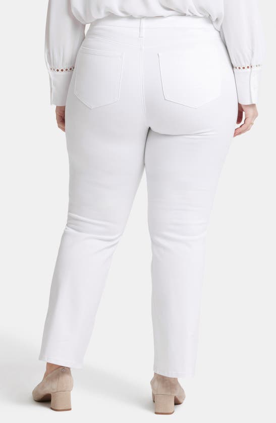 Shop Nydj Barbara Side Slit Bootcut Jeans In Optic White