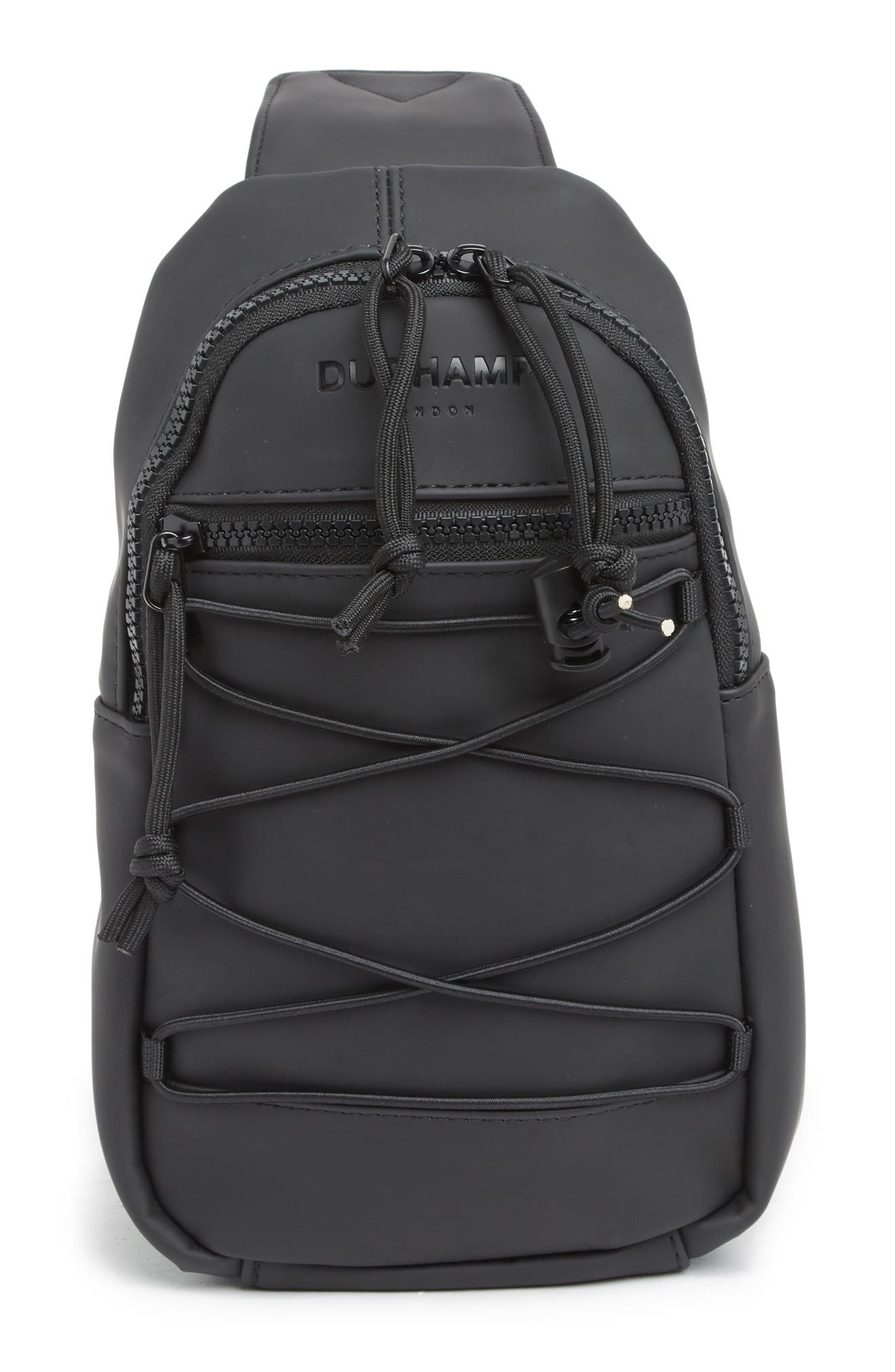 duchamp black leather backpack